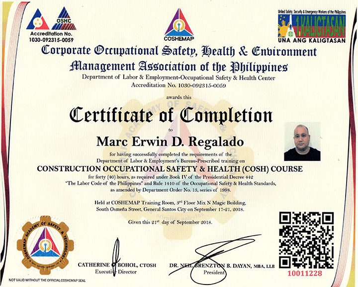 CFOT Certificate